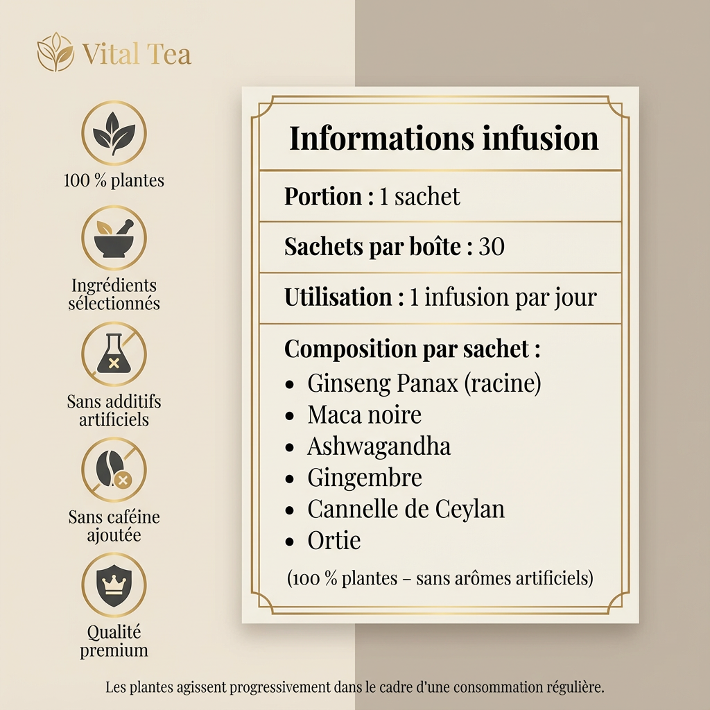 Vitalité Masculine – Thé Énergie et Performance